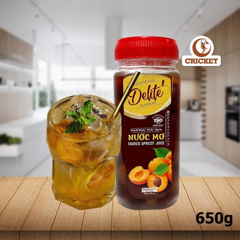 Nước Trái Cây, Nước Hoa Quả Mơ Ngâm Delite Hũ 650g 2