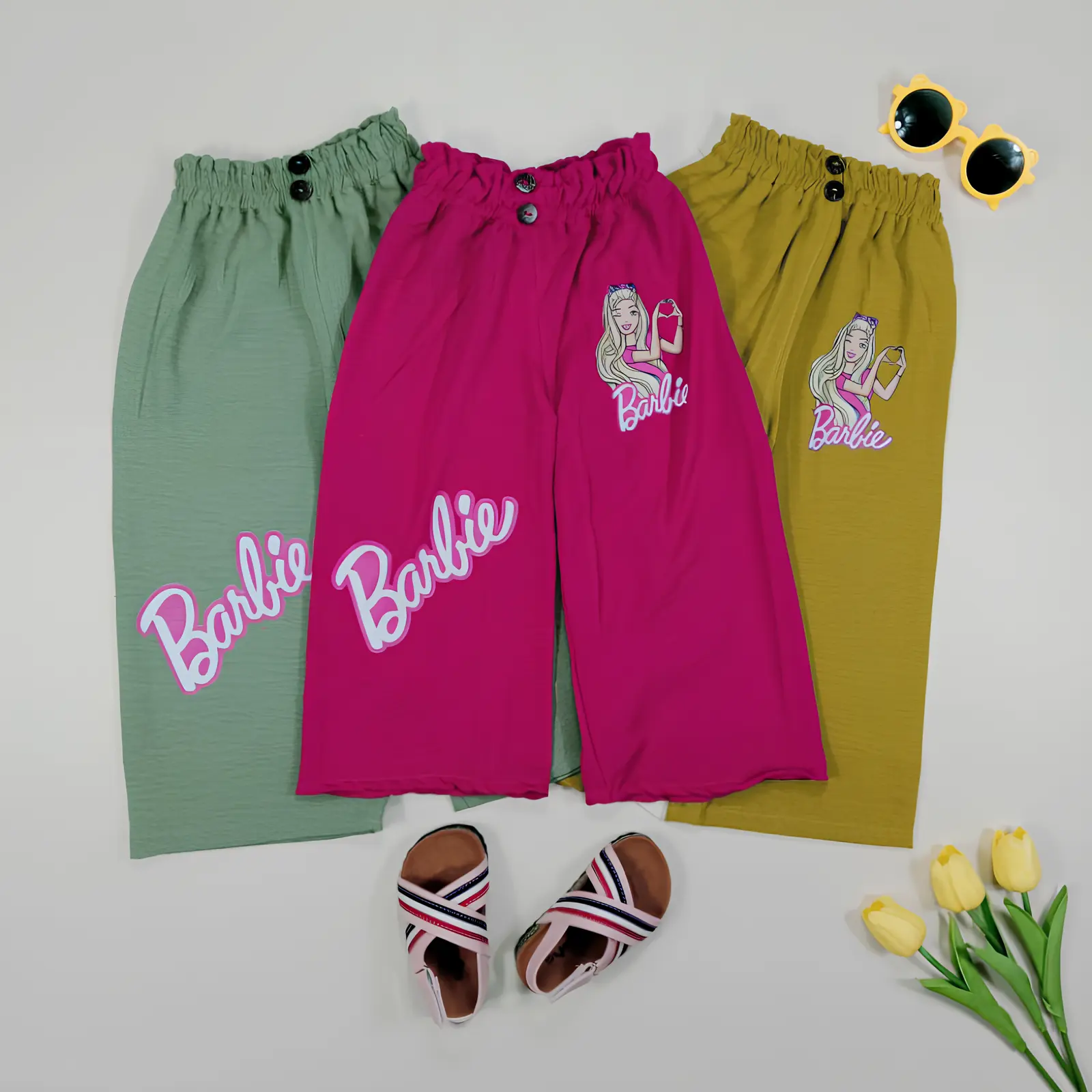 OKTAPIYANI Celana Kulot Anak Barbie Crinkle Airflow  Bawahan Celana Anak Perempuan OOTD Fashion Santai