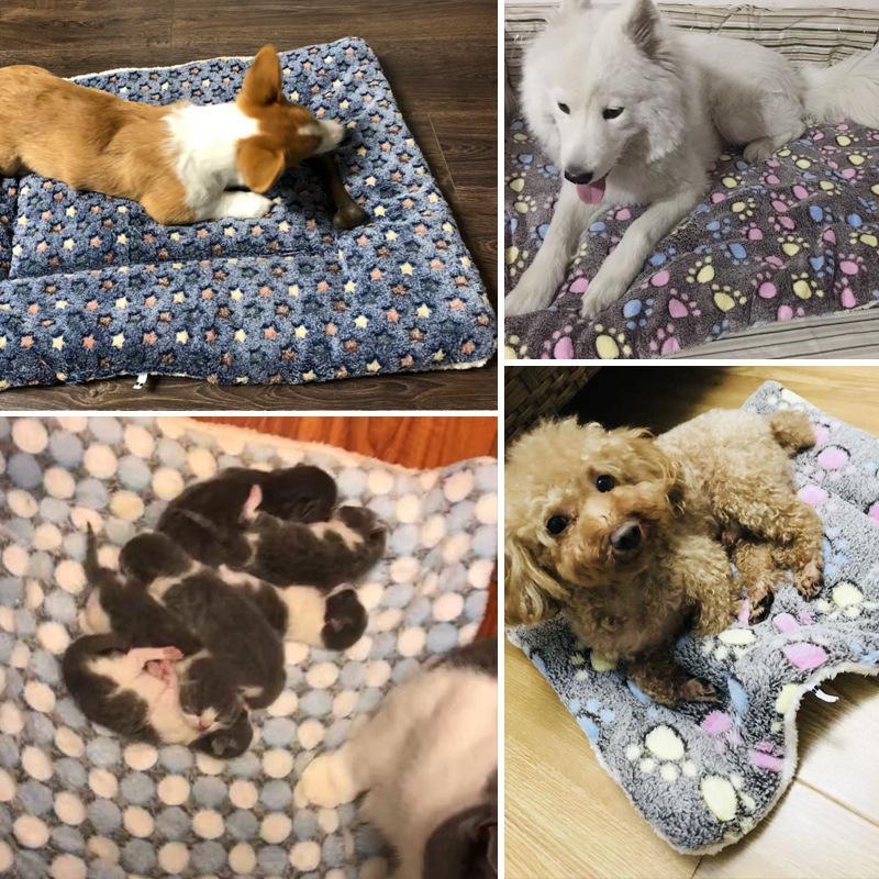 Đệm Ngủ Vải Flanen Mềm Dày Cho Thú Cưng, Chăn Lông Thú Cưng, Nệm Cho Chó, Mèo, Sofa, Thảm Gia Đình, Gối Cho Chó Ấm Áp 4