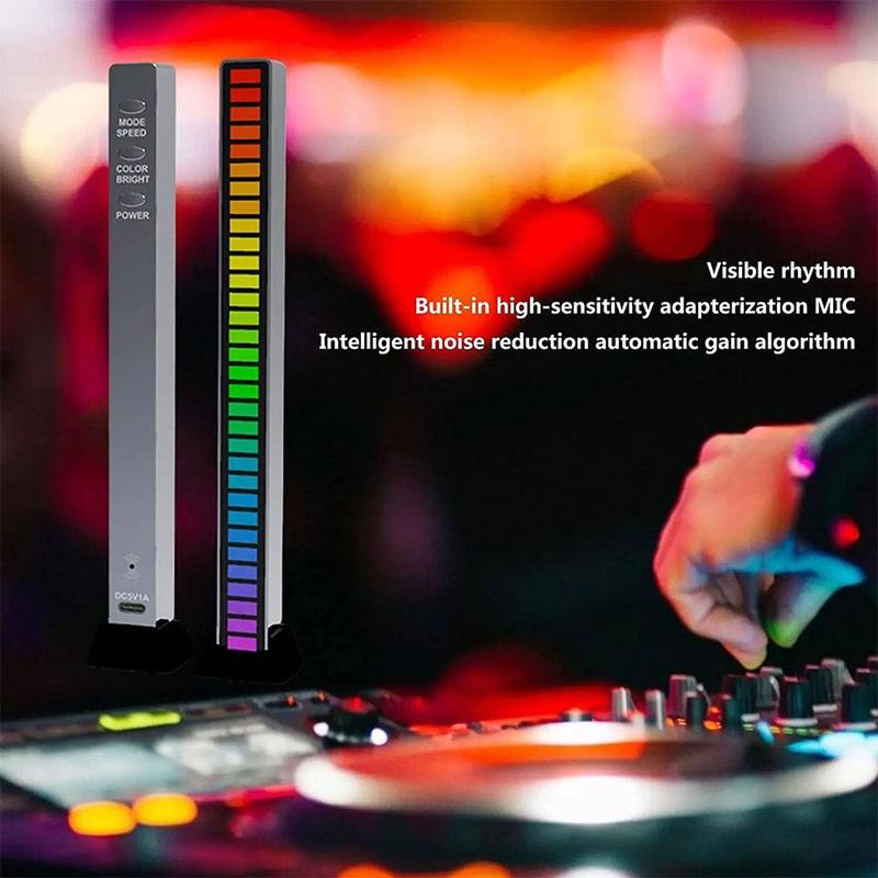 RGB Pickup Light, 1 Counts LED Music Rhythm Light, Ambient Light, Suitable For Bedroom Living Room TV Table Decoration Night Lamp 2
