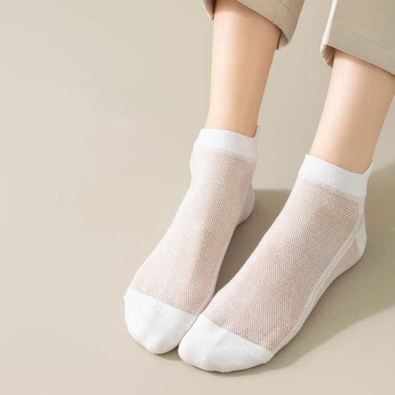 Product Introduction of Soft Thin Summer Mesh Socks Tube Anti-slip Short Running Socks Breathable Hosiery Sports Boat Socks Cycling 11
