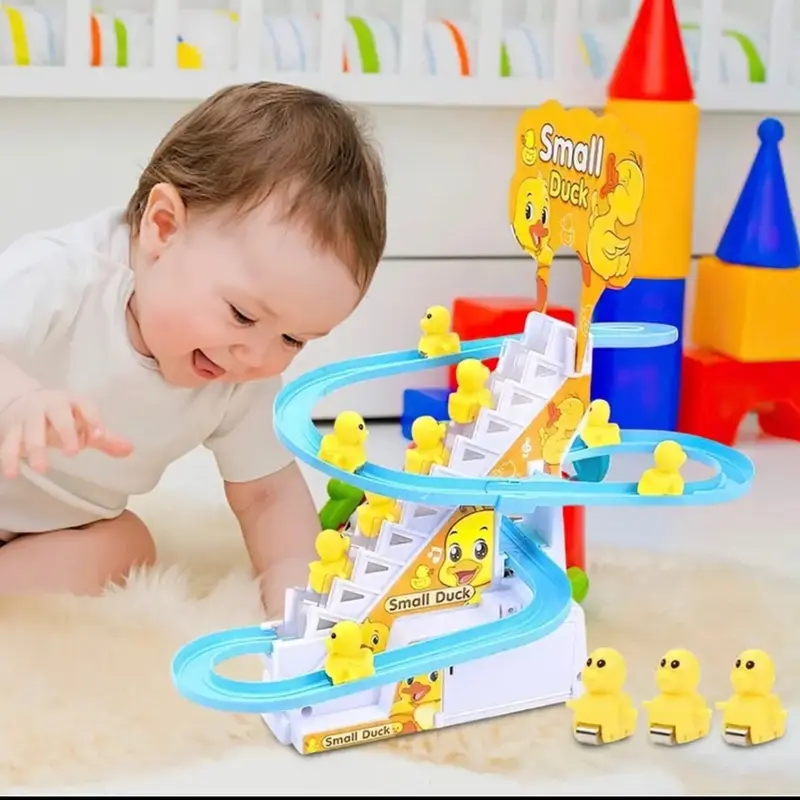 mainan anak track tangga bebek penguin kereta untuk kado bisa untuk bayi usia 4 5 6 7 8 9 10 bulan anak anak Toys 0