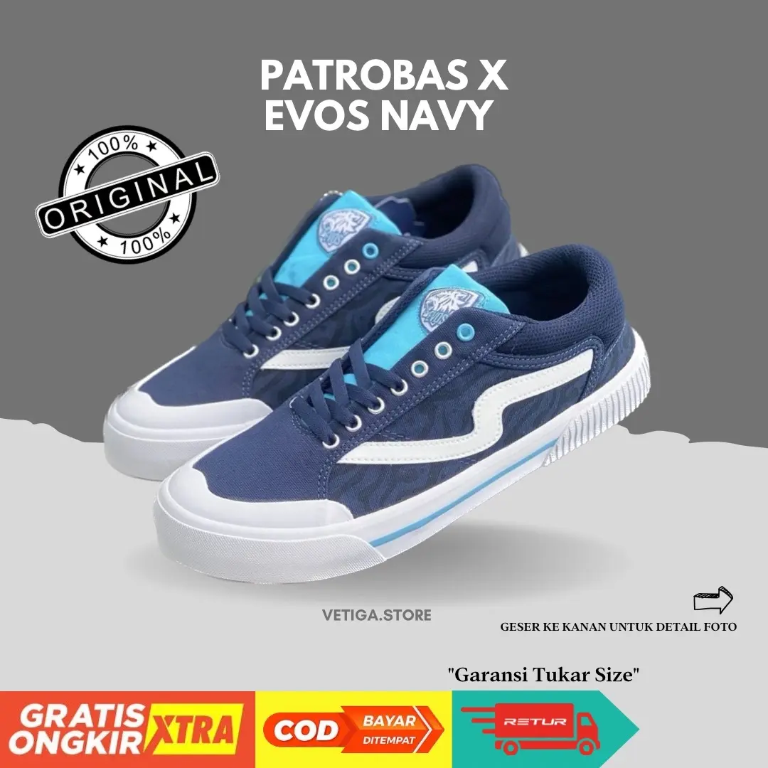 Patrobas x Evos Navy. Limited Spesial Edition REAL PICT siap kirim