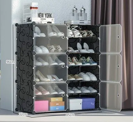 Kệ giày nhựa lắp ghép 12 ngăn dễ dàng vận chuyển - Dài 85, Rộng 32, Cao 96cm 8