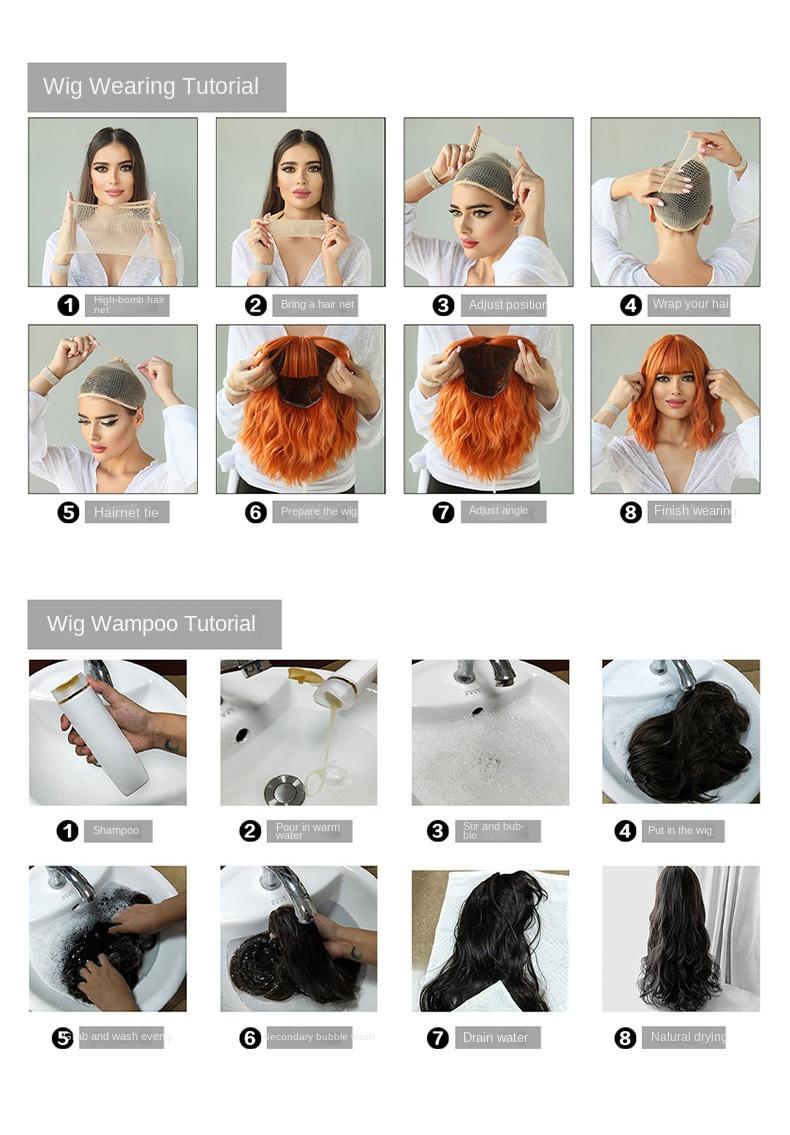Product Introduction of Elf Cut Wig Female Black Level Short Synthetic Mechanism Chemical Fiber Wig hair  wigs 13