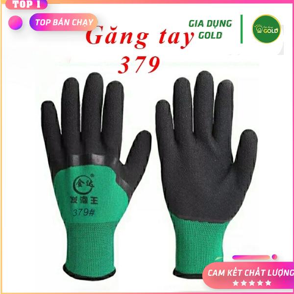 Bịch 12 Đôi Găng Tay Bảo Hộ Lao Động Cao Cấp 379 - Găng Tay Bảo Hộ Lao Động Cao Cấp phủ cao su Latex ( Loại Chuẩn )