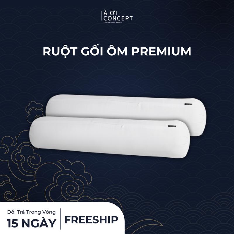 Ruột Gối Ôm Premium Gòn lông Vũ Nguyên Sinh cao cấp À Ơi Concept size 37x100 cm Đàn Hồi Êm Ái - Thiết Kế Hỗ Trợ Giấc Ngủ Tự Nhiên