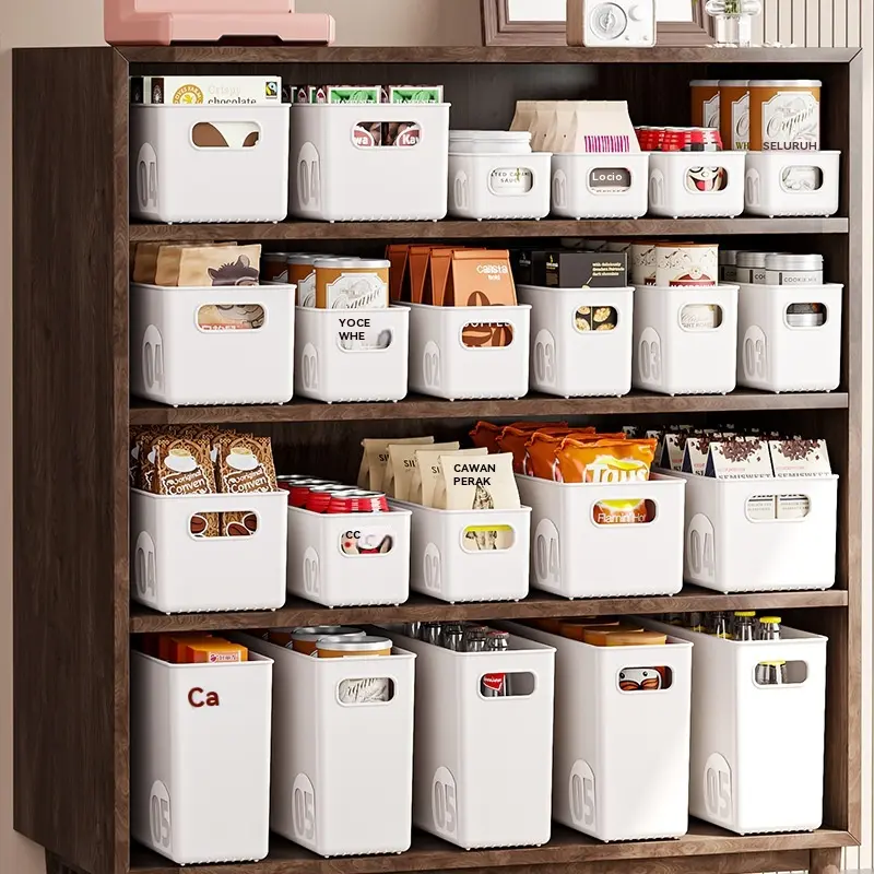 Household PET Storage Box Home Snacks Drinks Daily Necessities Organizer Storage Box Dormitory Sundries Storage Basket