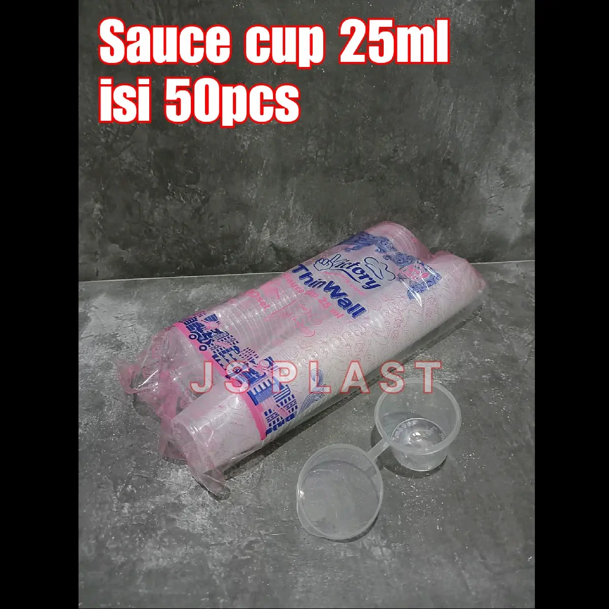 (ISI 50PCS) Sauce Cup 25ml / Thinwall Sauce Cup 25ml - Cup Saos - Tempat Saos