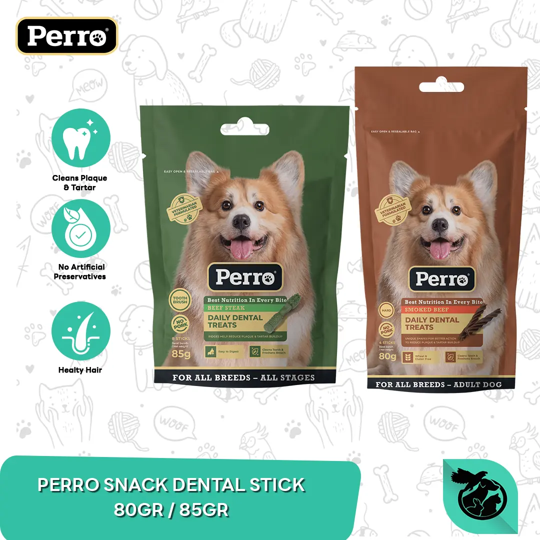 Perro Dental Stick Toothbrush Spiral Dog Treats Snack Cemilan Anjing 85gr