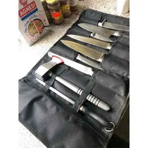 Tas Pisau Dapur Roll Simpel Keren / Tas Chef Multifungsi Hitam Kitchenware
