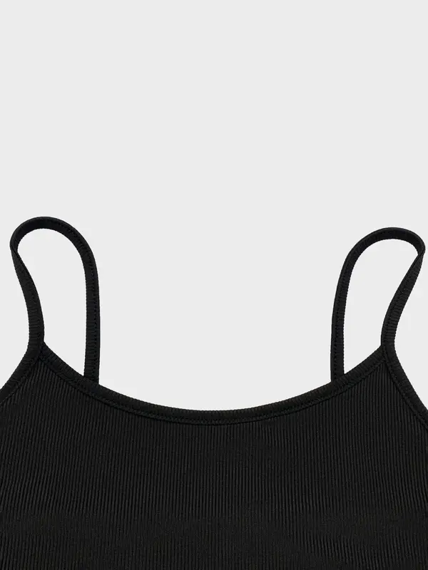 Women's Solid Ribbed Crop Cami Top & Drawstring Waist Shorts Two Piece  Lounge Set, Casual Sleeveless Crop Top & Shorts, Co-ords Set, Cute Sets Outfits Comfy, Summer Sets, Co Ords for Women 2