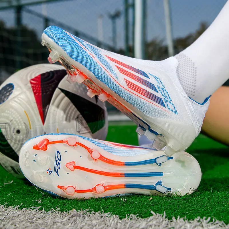 【 European Football Outdoor Sports】New Men Soccer Shoes Long Spikes Indoor Football Boots Hot-selling High-quality TF/FG Sneakers Outdoor Sports Shoes Match