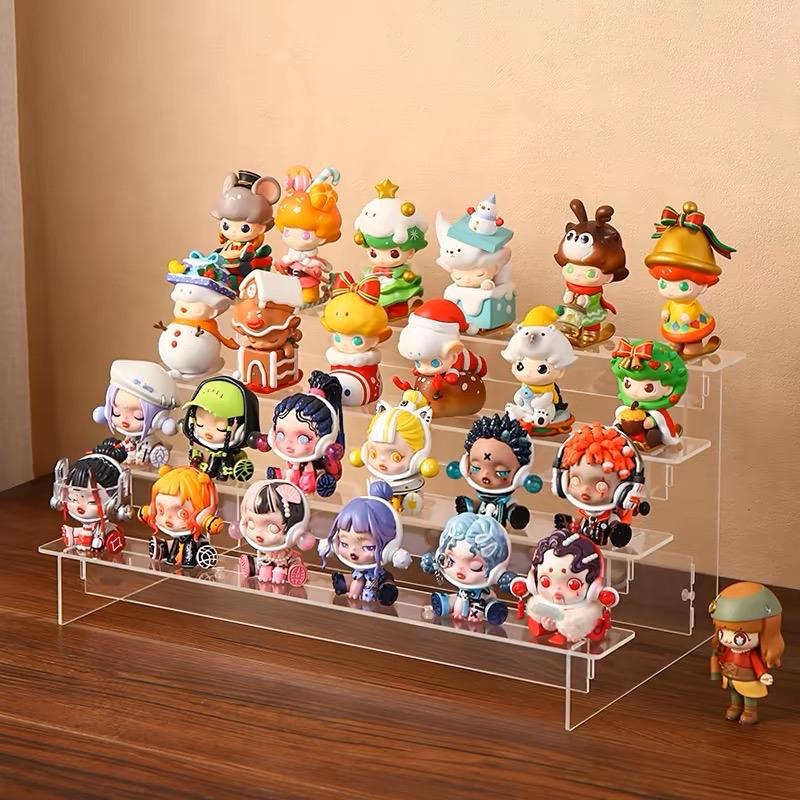 [GD07] Kệ nhiều tầng trưng bày mỹ phẩm doll figure nước hoa bánh ngọt blindbox túi mù, decor, từ nhựa mica 2-5 tầng (tặng tua vít) khay đựng