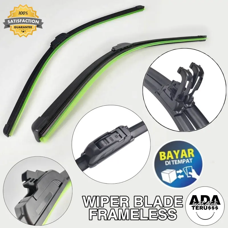 Wiper Blade Frameless Mobil Suzuki Grand Vitara/Sidekick Sepasang 2 Pilihan Ukuran Full Karet Anti Baret Pembersih Kaca Depan Aksesoris Mobil AdaterusGarage [Bayar Ditempat] 2