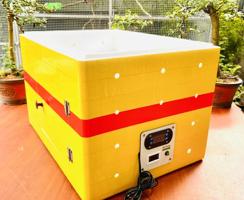 máy ấp trứng đảo tự động thùng xốp loại 54 trứng 2