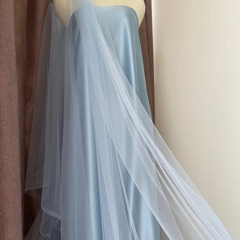 Bahan Kain Soft Tile Tule Tulle Polos Premium Jaring Kelambu Warna Rosegold Sky Blue Sage Green Hitam Hijau 5