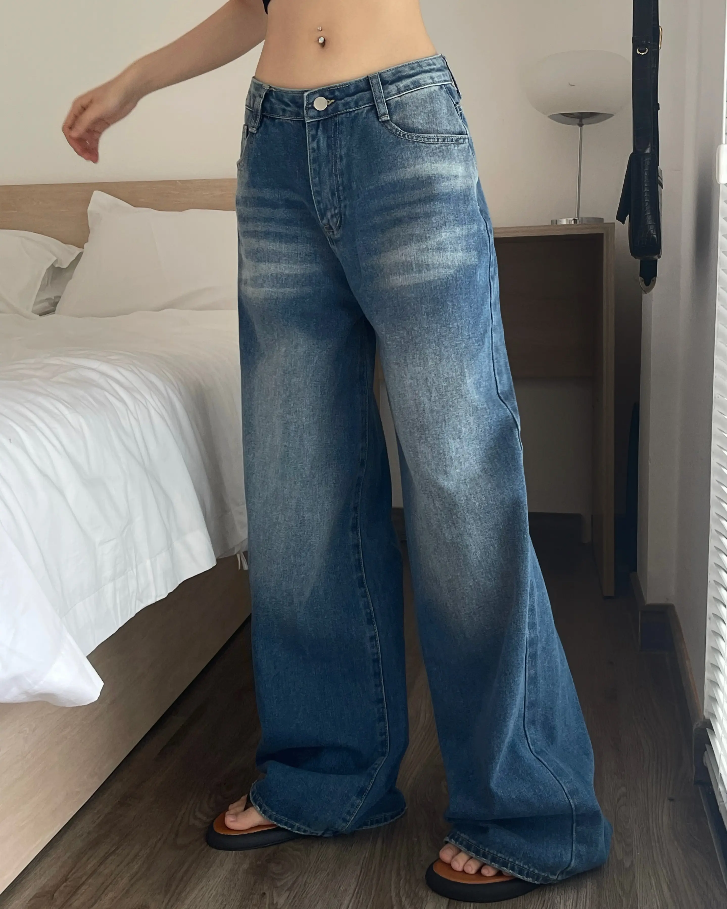 Quần jeans suông rộng vintage
