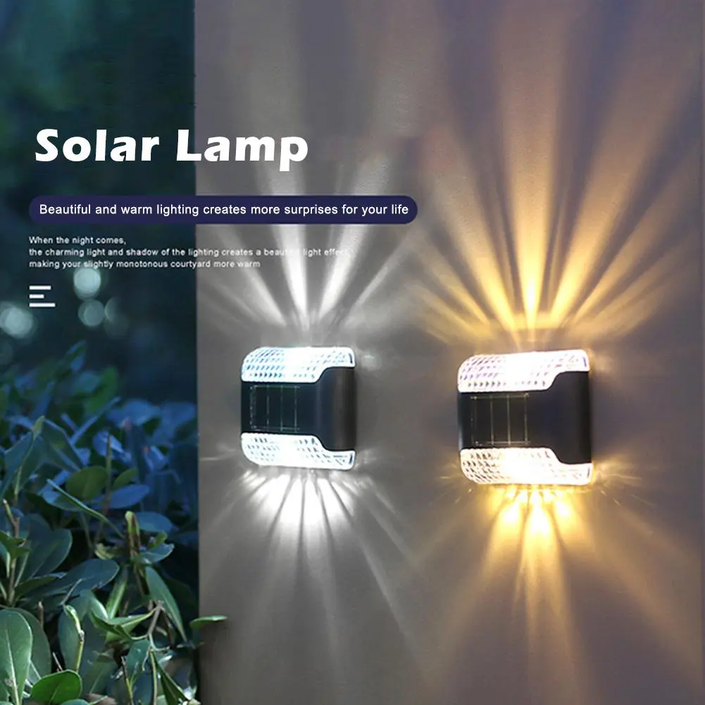 Solar Wall Lamp Outdoor Courtyard Waterproof Wall Lamp Light Villa Intelligent Garden Light Y1N9