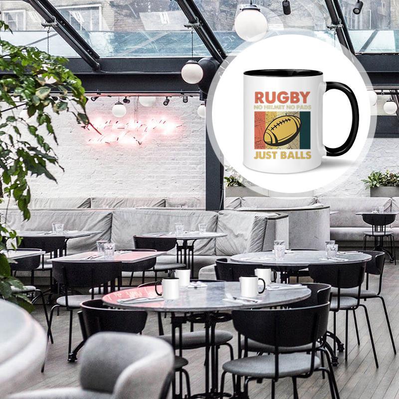 Rugby Themed Coffee Mug, Funny Ceramic Novelty Coffee Mug, Tea Cup, Gift Present Mug, Gift for Rugby Lovers, Party Supplies, Drinkware 5