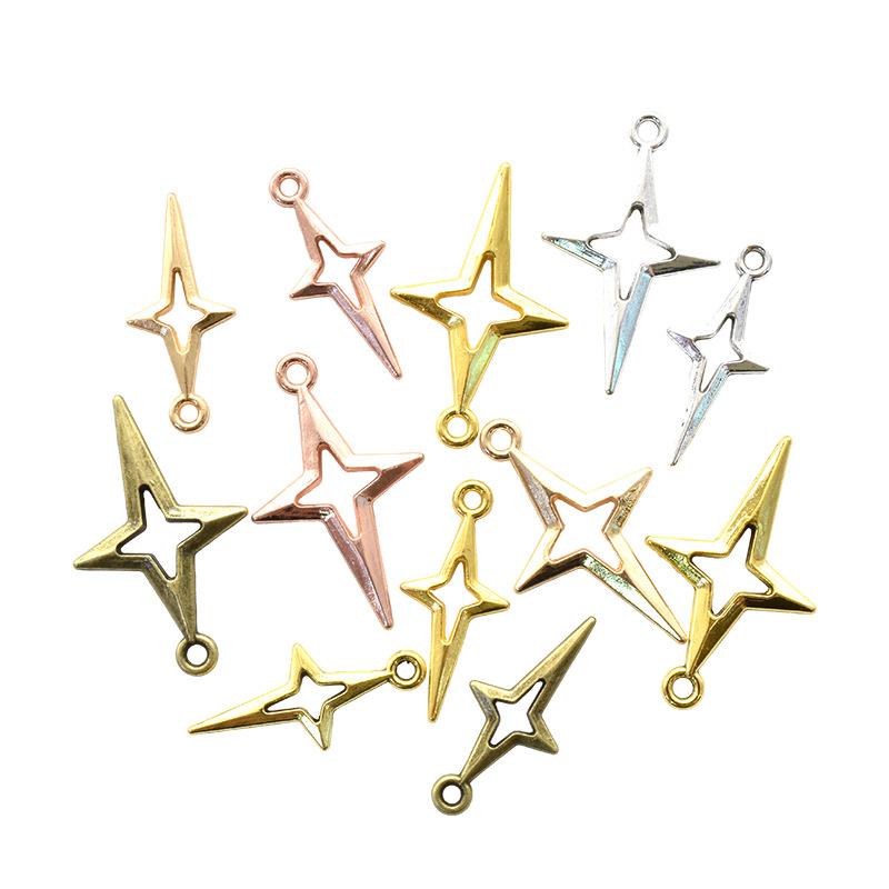 Product Introduction of Phụ Kiện Trang Sức Hợp Kim, Tự Làm, Charm Ngôi Sao Rỗng, Vòng Tay, Vòng Cổ, Hoa Tai, Mặt Dây Chuyền, Hai Kích Cỡ, Bán Chạy, LIYA HEIYAO 5