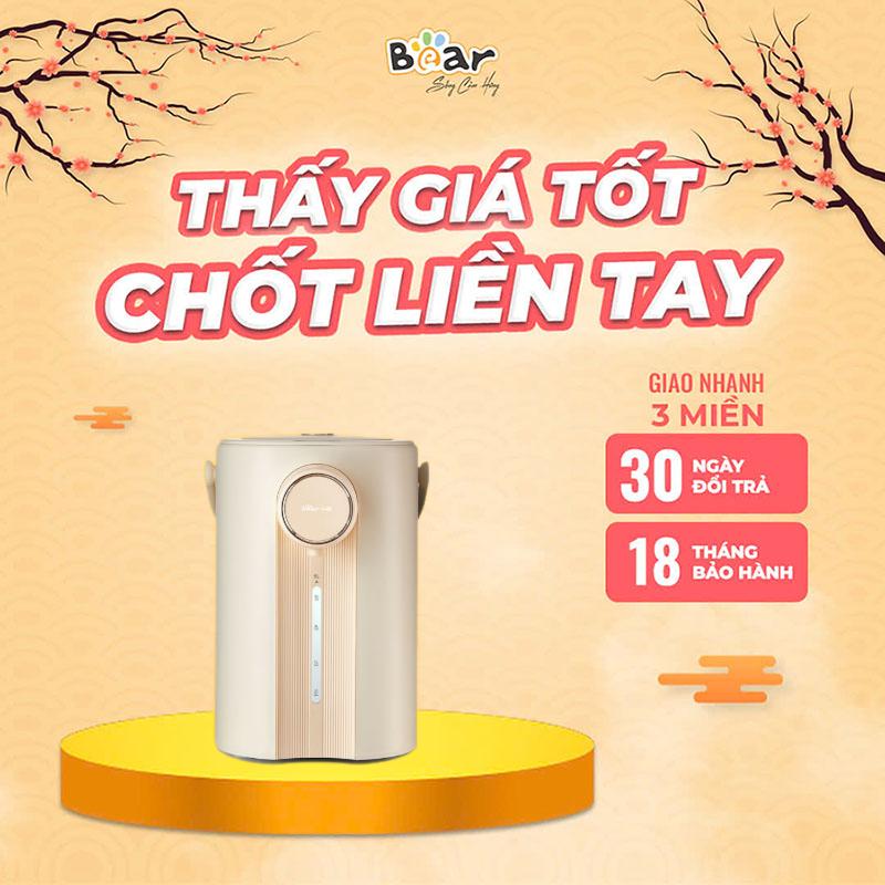 Bình thuỷ điện Bear khử clo 5L Quốc Tế bảo hành 18 tháng SB-BTD5L - Bình đun nước Bear, Bình đun nước pha sữa, Bình đun nước khủ Clo - Đun Siêu Tốc Ấm Siêu Tốc