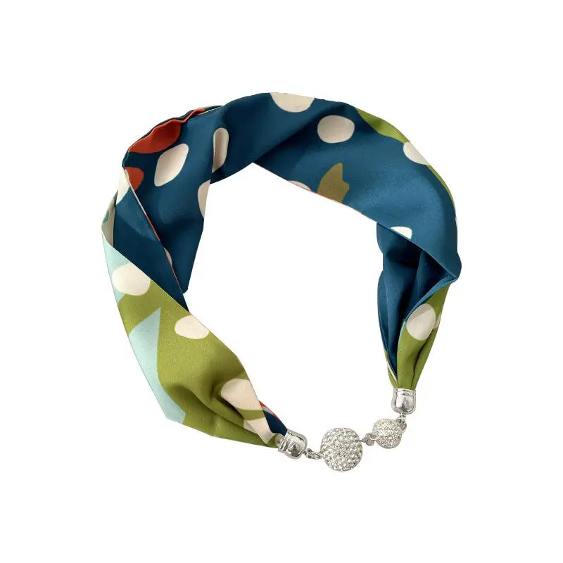 New Magnetic Button Necklace Adornment Multi purpose Advanced Feel Lazy Wrist Scarf Hair Band