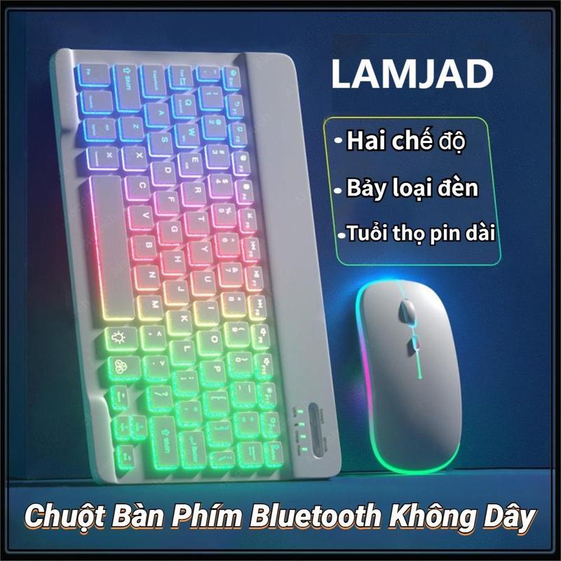 Bàn phím và chuột không dây cao cấp 10 inch, chuột không dây mini cho điện thoại di động và máy tính bảng