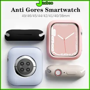 Soft Candy Silicone Cover Case for IWatch Apple Watch Ultra 3 2 SE 3 2 Series 11 10 9 8 7 6 5 4 3 2 49 46 45 41 44mm 40mm 42mm 38mm Rubber Anti Gores Screen Protector Bumper Cover Accessories Tali Jam Tangan Smartwatch for I8 Pro Max 8 MAX 9 PRO S20 T500