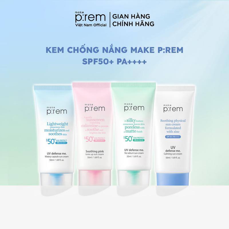 FLASHSALE - ĐỘC QUYỀN Make P:rem Kem Chống Nắng MAKE P:REM Phù Hợp Cho Mọi Loại Da SPF50+ PA++++ 50ML