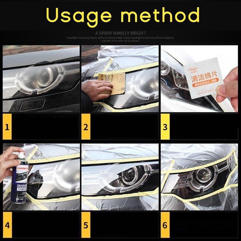 Product Introduction of Car Headlight Repair Fluid Headlight Repair Kit Restoration Fluid Refill Bottle Car Headlight Scratch Repair Polishing 47