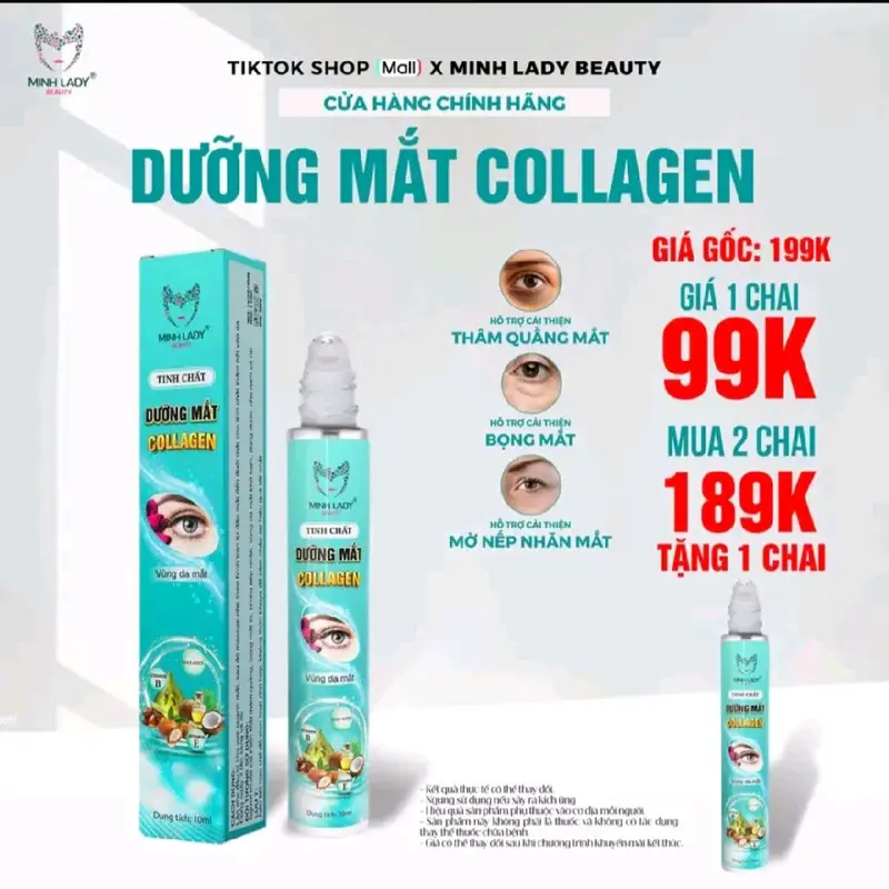 {Hót - Hàng Mới} Dưỡng Mắt COIIAGEN [99K/c, 139/2c, 189k/3c (mua 2 tặng 1) Minh Lady 10ml 0