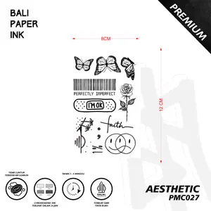 Tatto Aesthetic Set PMC027 Premium Stiker Tato By Bali Paper Ink Temporary
