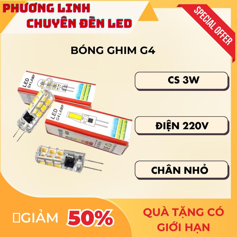 BÓNG LED GHIM NGÓN G4 3W - 220 NHỎ GỌN TIỆN DỤNG, LED GHIM CHO ĐÈN TRANG TRÍ