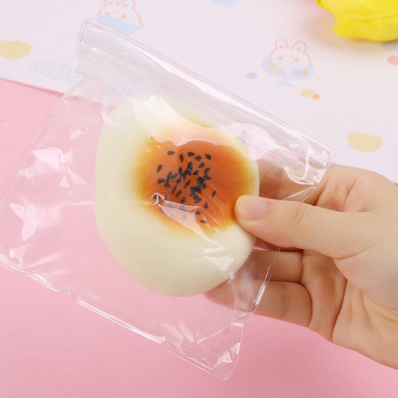 Product Introduction of Office Worker Decompression Toys for Children Super Sticky Fluid Egg Yolk Crisp Pinch Lecon Simulation Slow Rebound Decompression Toy Trick Props bead  stress  ball 2