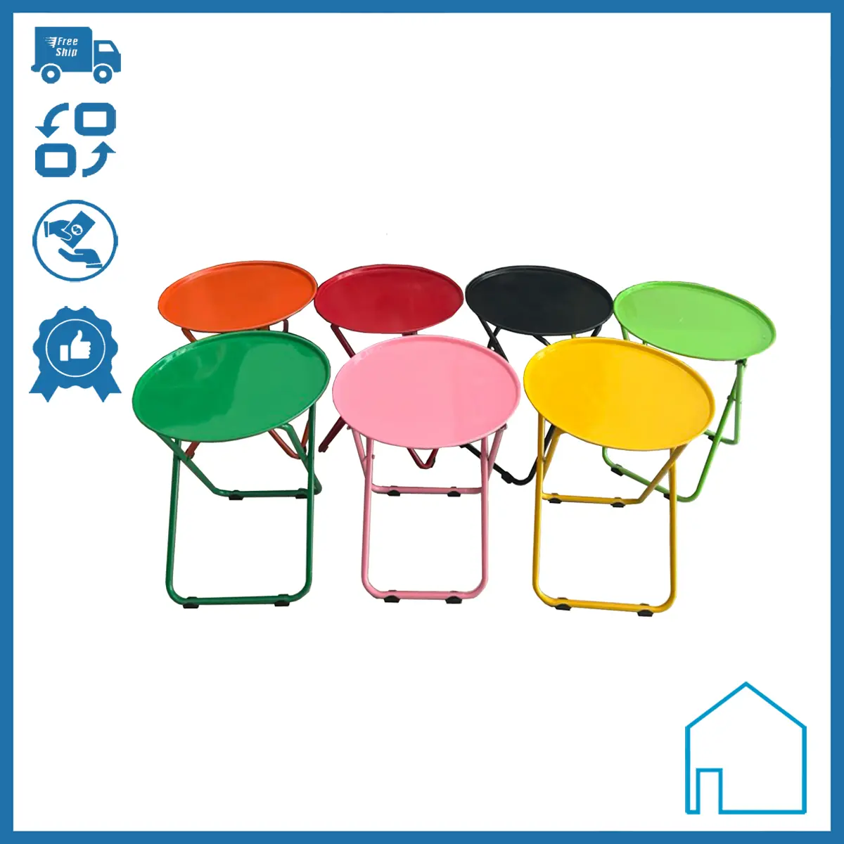 Bàn Tròn Xếp Gấp Gọn Dành Trà Chanh, Cà Phê, Câu Cá, Du Lịch Dã Ngoại - Hàng Loại 1 - Giá Xưởng nhôm