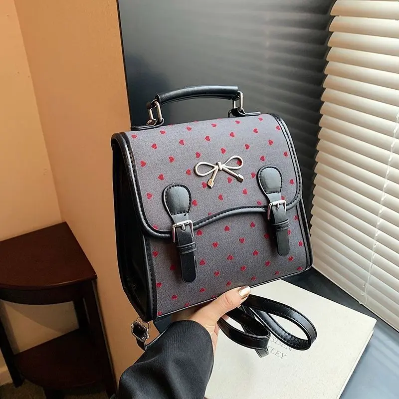 New Fashion Bag Popular Trendy Niche Polka Dot Women's Backpack New Versatile Back Bag Fashion Mini School Bag Women's Bag Girls' Bag