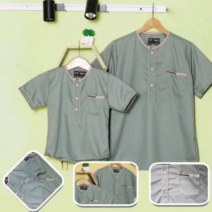 Koko Couple Haza Sage Green baju Couple Ayah anak