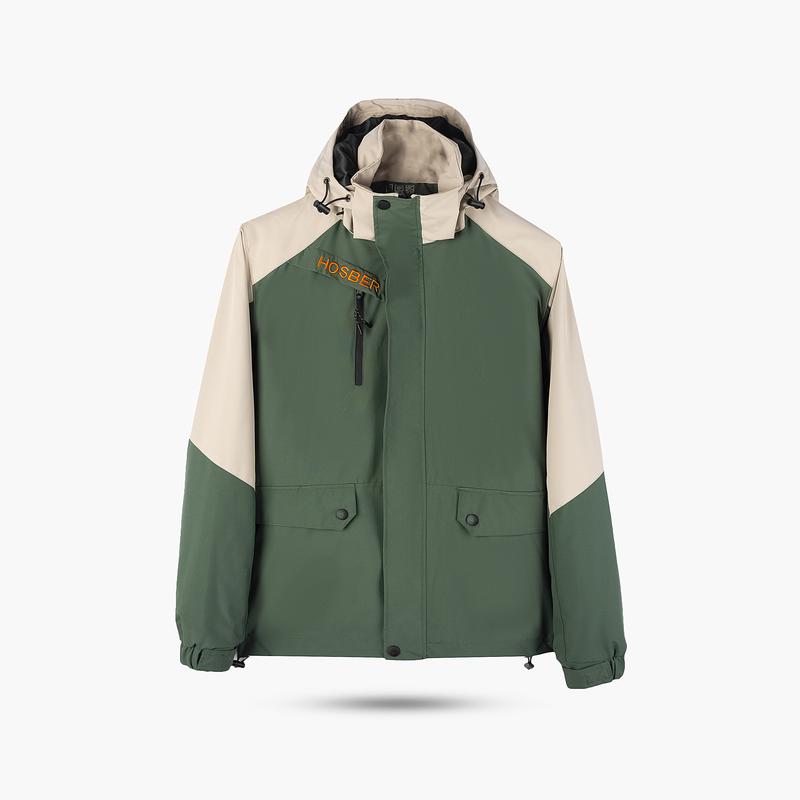 Áo Khoác Gió 2 Lớp Unisex Thêu Tên Shop HOSBER Cực Tốt Chuẩn Đẹp Nam