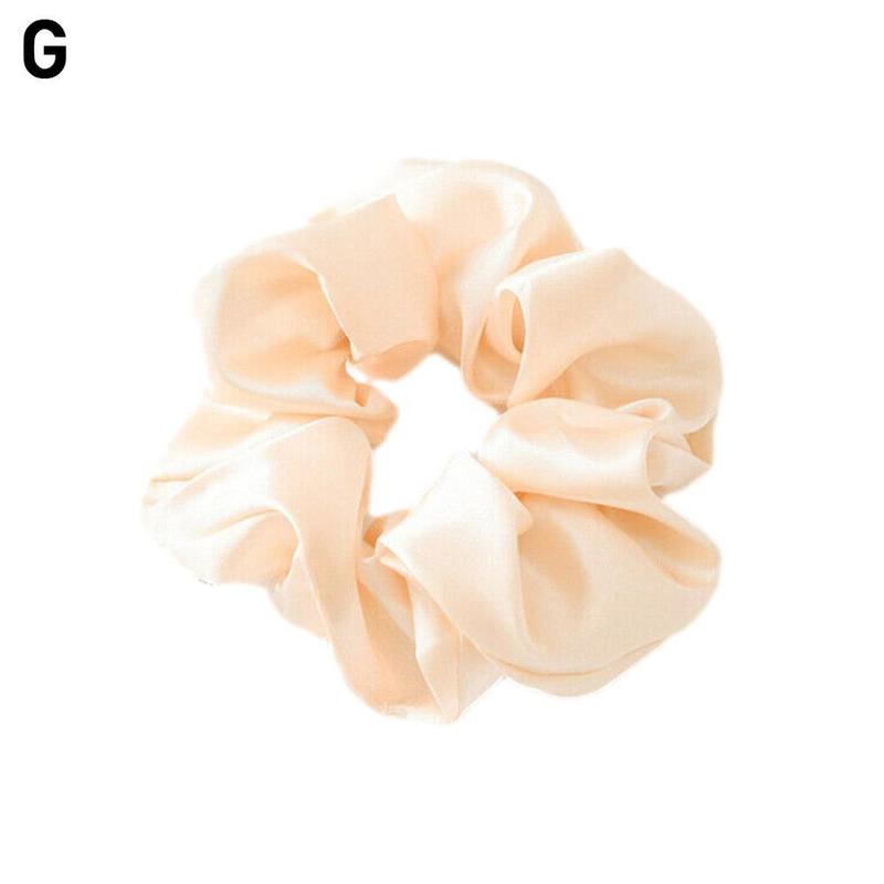 Product Introduction of Lotus Root Pink Dingbu Large Intestine Ring Hair Ring Color Solid Headwear Cloth Set Headstring O0J2 48