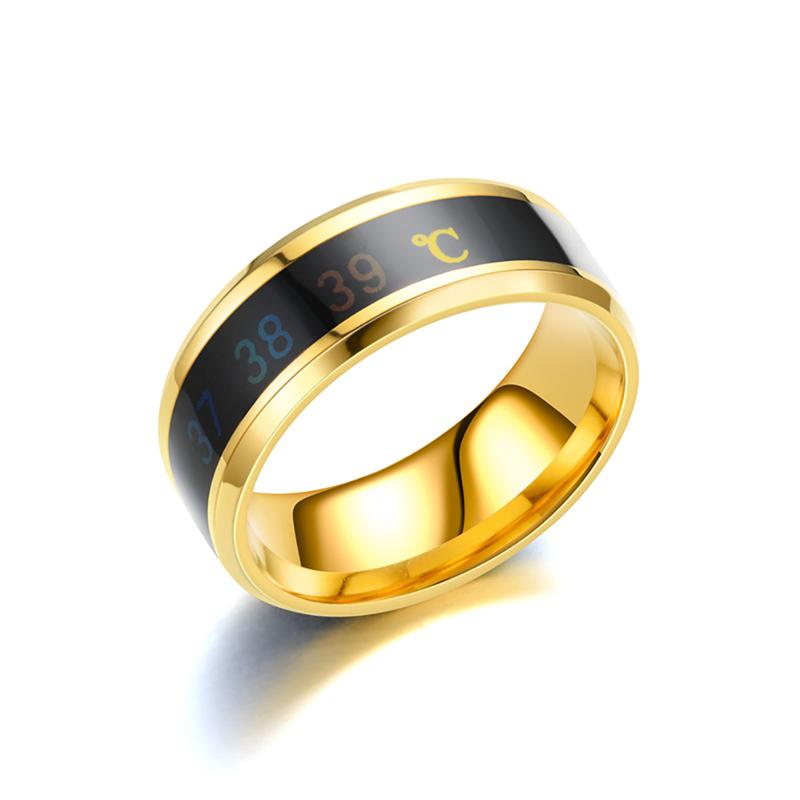 Product Introduction of 8mm Stainless Steel Ring Smart Sensor Body Temperature Ring Temperature Test Finger Rings Fashion Real-time Display for Women Man Couple Band Wedding #439992 41