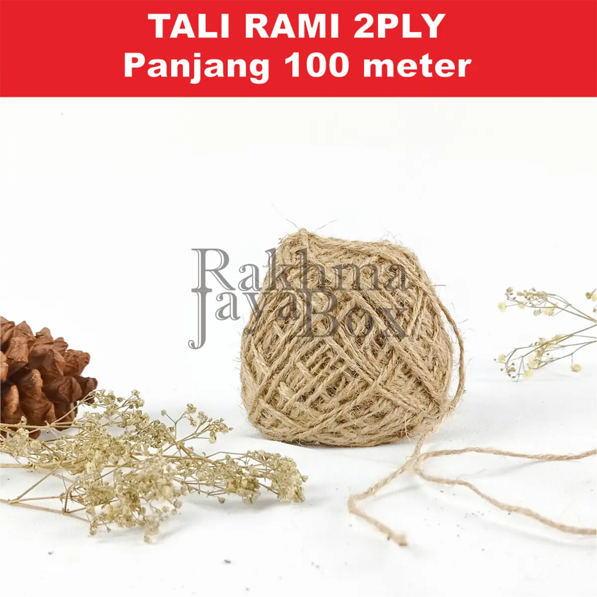 TALI RAMI ATAU TALI GONI  2 PLY PANJANG 100 METER