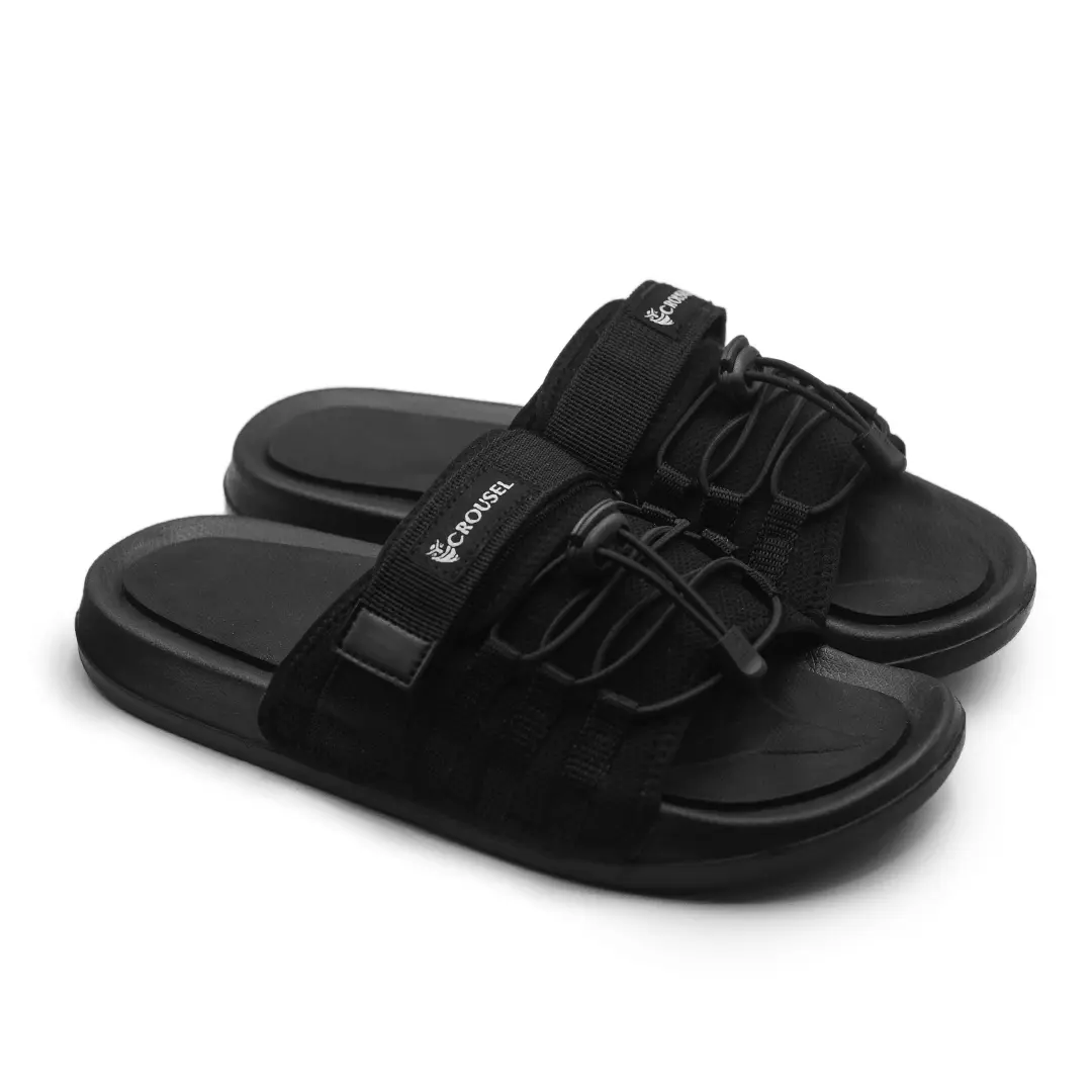 Crousel Sandal slide \ Unisex - Serxes Full Black