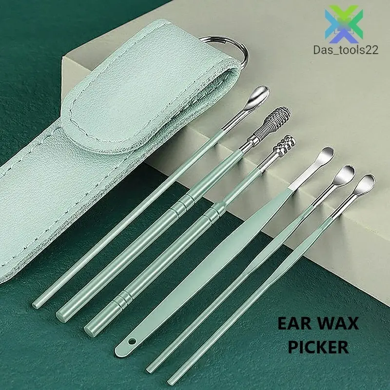 ALAT Pembersih Telinga Korek Kuping Ear Wax Picker alat pembersih kuping 6pcs