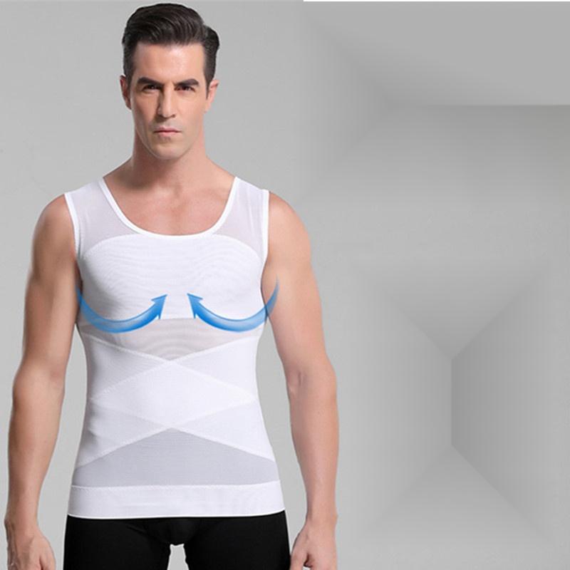 Áo Vest Nén Ngực Dành Cho Nam Giới Đồ Định Hình Cơ Thể Không Tay Chỉnh Sửa Tư Thế Kiểm Soát Eo Áo Tập Bụng