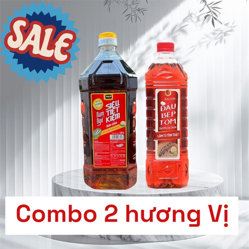 ComBo 2 loại Nước chấm Nam Ngư & Đầu Bếp,chai nam ngư 1,8L,chai đầu bếp 900ml, 2 sản phẩm trong 1 đơn hàng Nước Sốt Gia Vị nuoc dung 4