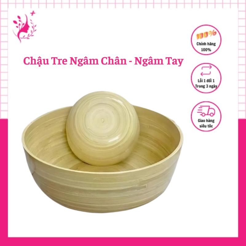 Chậu Gỗ Tre Ngâm Tay Ngâm Chân Làm Nail Massage I Kích Thước 15cm Và 30cm Dùng Cá Nhân Và Spa
