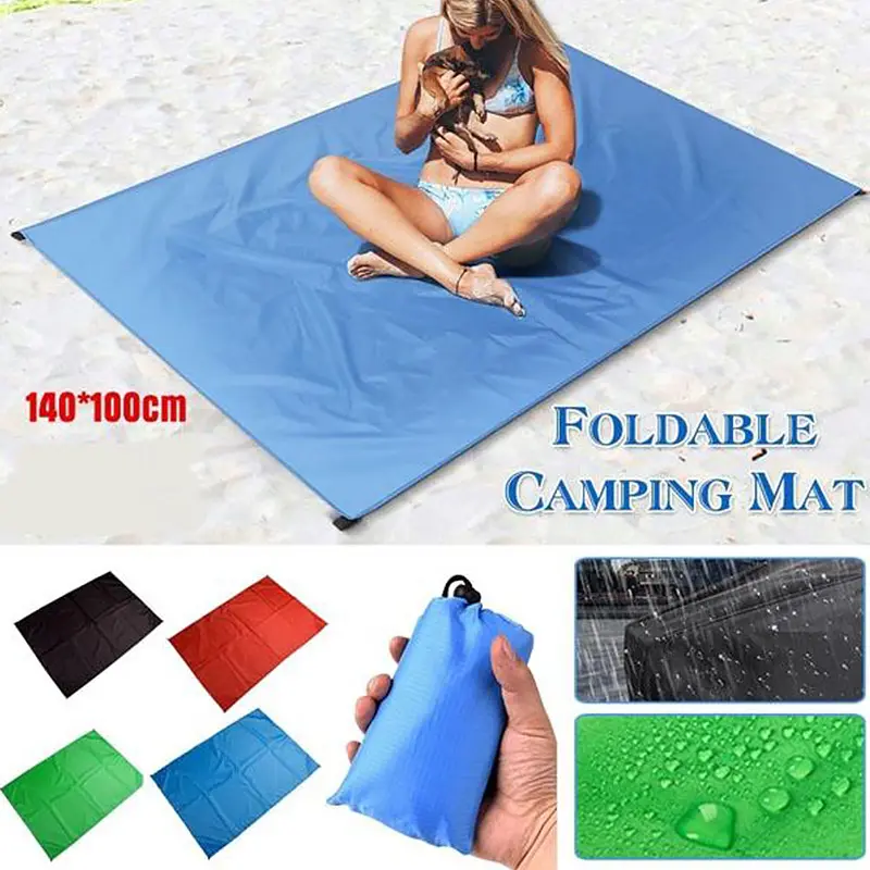 Waterproof Pocket Beach Outdoor Camping Mat Blanket Lightweight Compact Outdoor Picnic Mat Ground Sheet Tarp Camping Mat