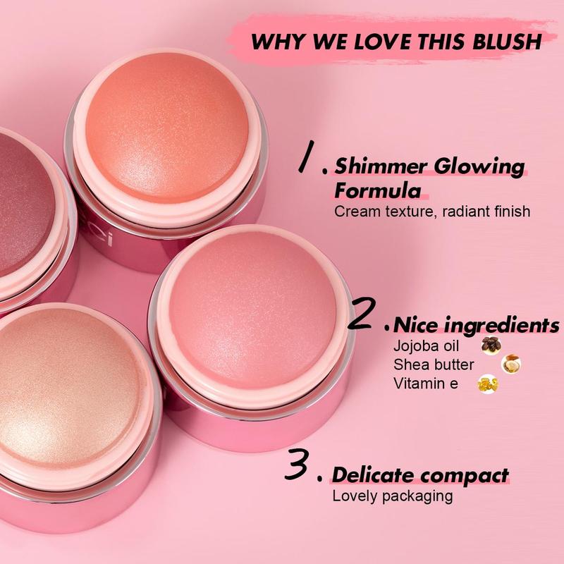 Product Introduction of Cream Blush, 1 Count Long Lasting Easy To Blend High Chroma Multi-effect Blush for The Eyes Cheeks Lip, The Perfect Gift for Girls 4