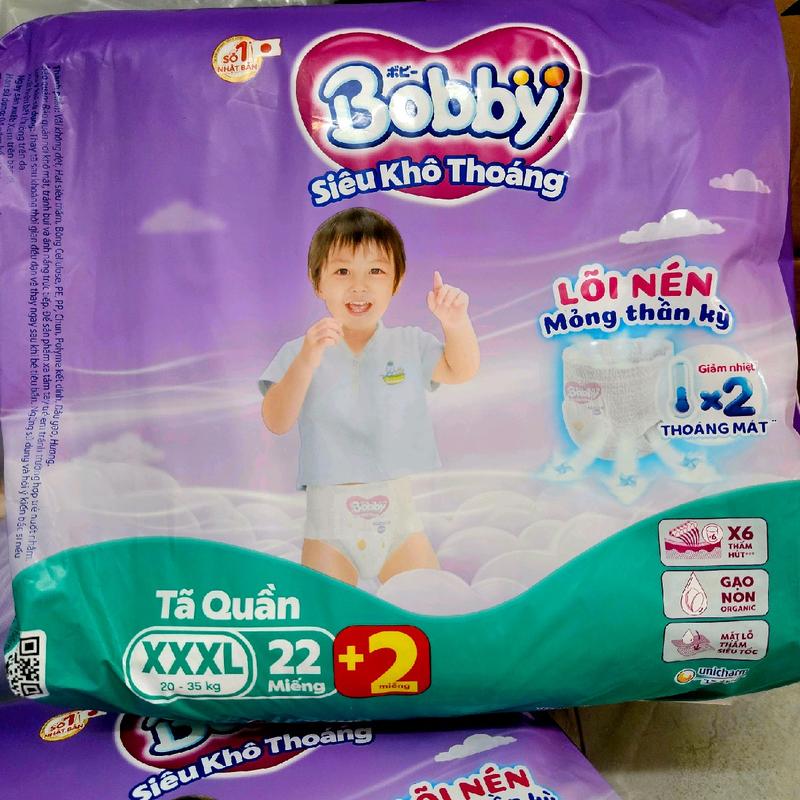 TÃ QUẦN BOBBY SIZE XXXL22+2=24 MỚI ( 20-35kg)gạo non organic.